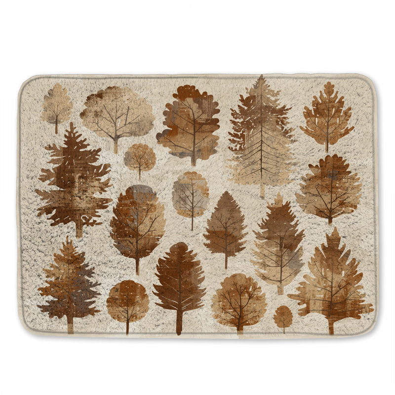 Tapis de bain Rustic Tree Silhouettes, L 24 po x L 17 po