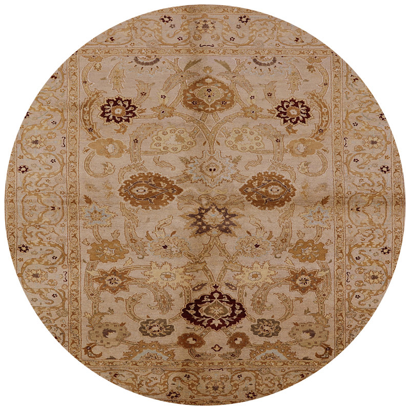 Tapis brun / beige Altgeld, Rond 6 pi