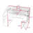 Metal Loft Bed with Integrated LED Light and Desk,Shelves-1079209725
