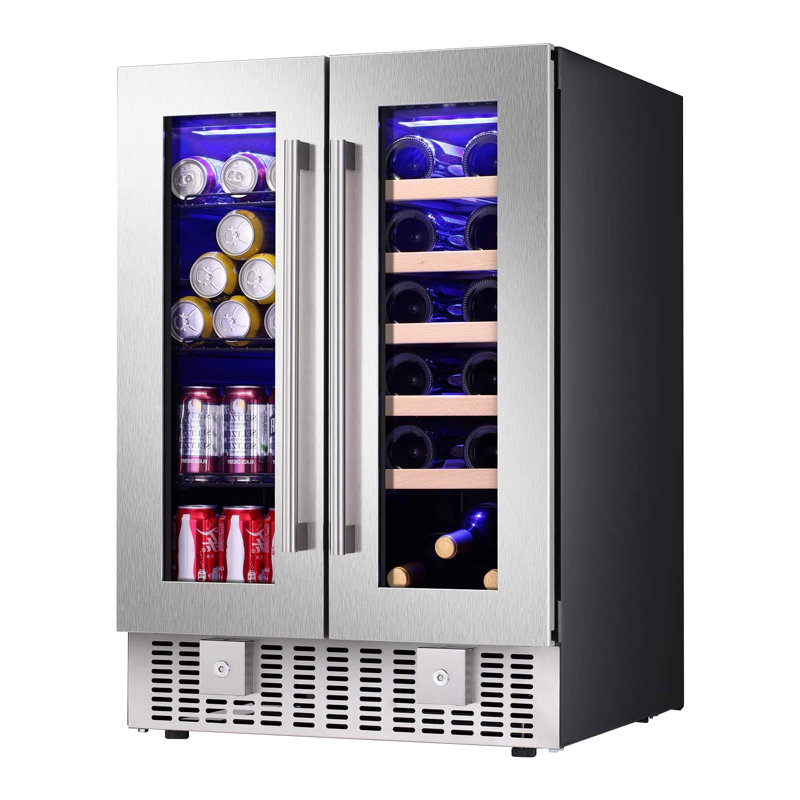 KELIVOL Dual Zone 23.4'' 18 Bottle Wine & Beverage Refrigerator