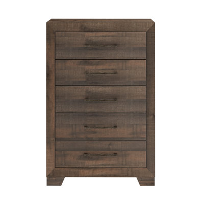 Commode brune à 5 tiroirs