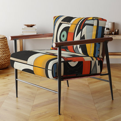 Crissom - Fauteuil rembourré d'appoint abstrait