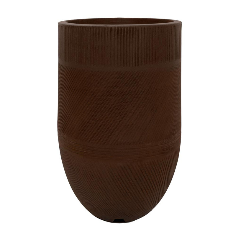 Pot à fleurs Floridis Argos Cachepot, Brun, H 28,15 po x l 17,7 po x P 17,7 po