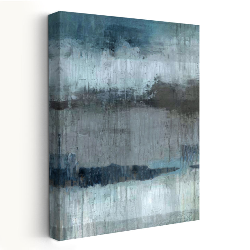 Étude en bleu - Art abstrait, H 24 po x l 16 po