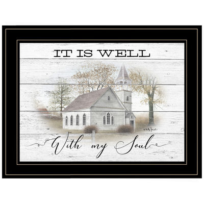 "It Is Well" By Billy Jacobs, Ready to Hang Framed Print, Black Frame