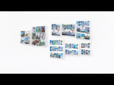 Clear Wall Mounted Plastic Magazine and Pamphlet Rack