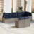 vidaXL Garden Sofa Set 8 pcs Grey Poly Rattan-1321229467