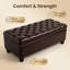 Banc de rangement avec repose-pieds 50,25 po