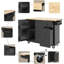 Chariot de cuisine avec plateau en bois manufacturé Tima-673272407