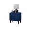 Velours bleu marine magnifique table de chevet 1pc table de chevet 2 tiroirs mobilier de chambre design élégant