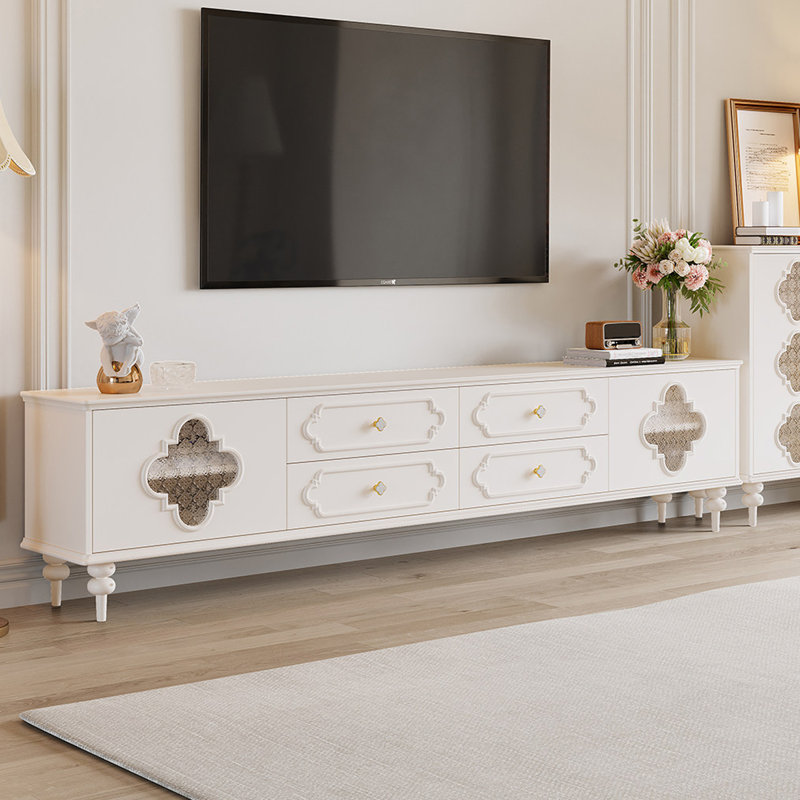 Meuble télé moderne en bois manufacturé beige, 78.74