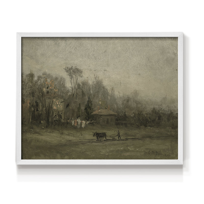 Paysages rétro-DCCxxi-impression encadrée - réversible, H 22 po x l 28 po, Blanc