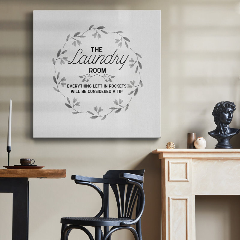 The Laundry Room - Toile tendue avec châssis de qualité supérieure - prête à être accrochée