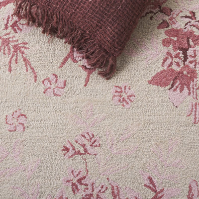 Tapis floral en laine crocheté à la main Jonsson