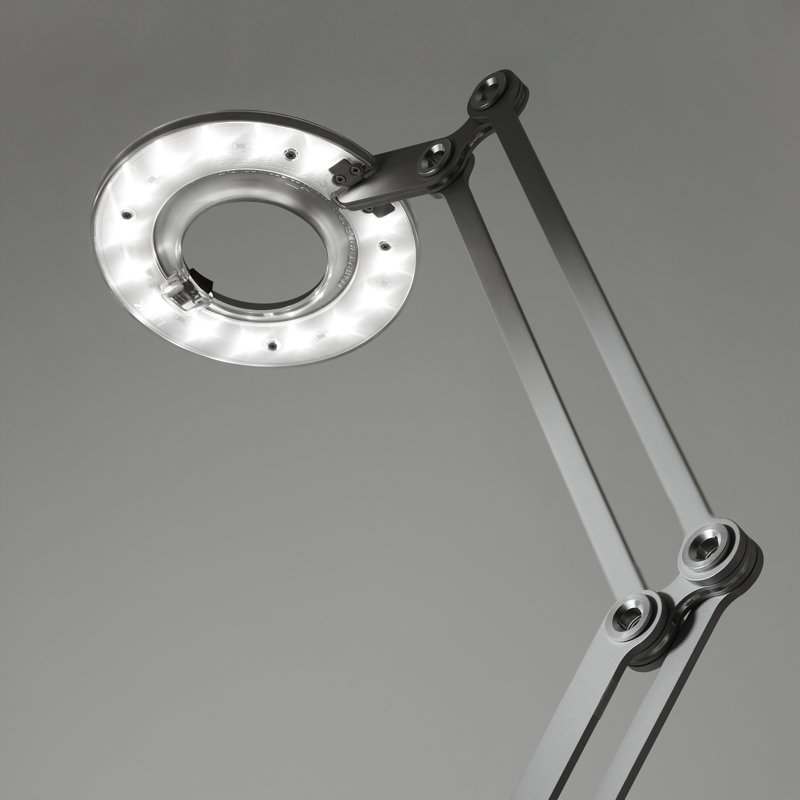 Link Desk Lamp, 33" H x 8.5" W x 7.5" D, Silver
