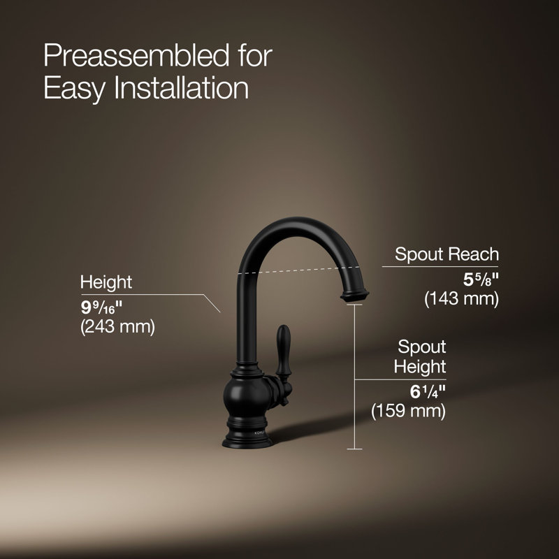 Artifacts Beverage Faucet, Matte Black