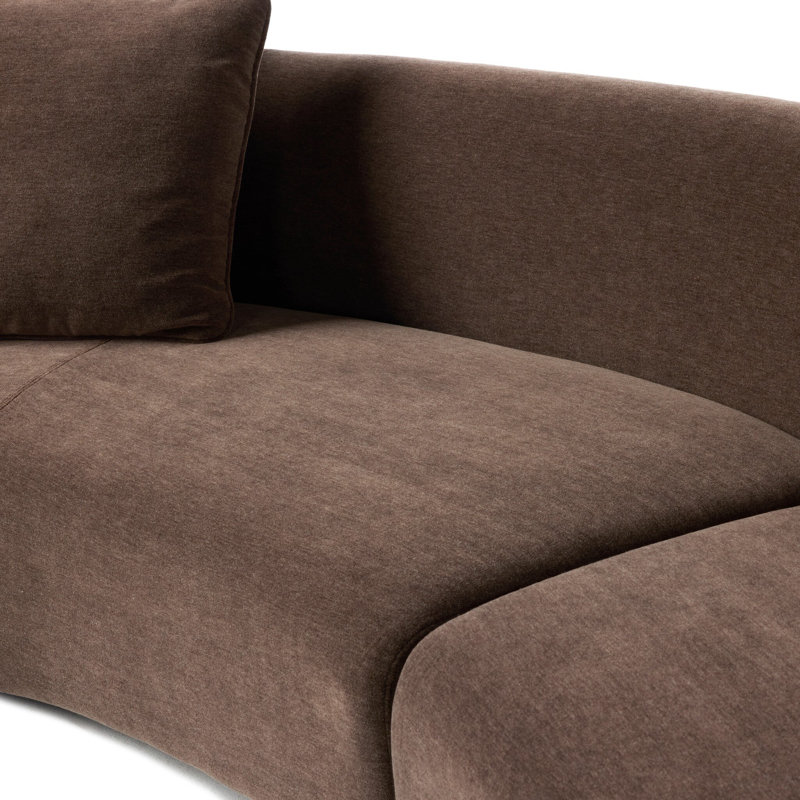 Leia Upholstered Curved Sectional, 29" H x 215" W x 66.5" D