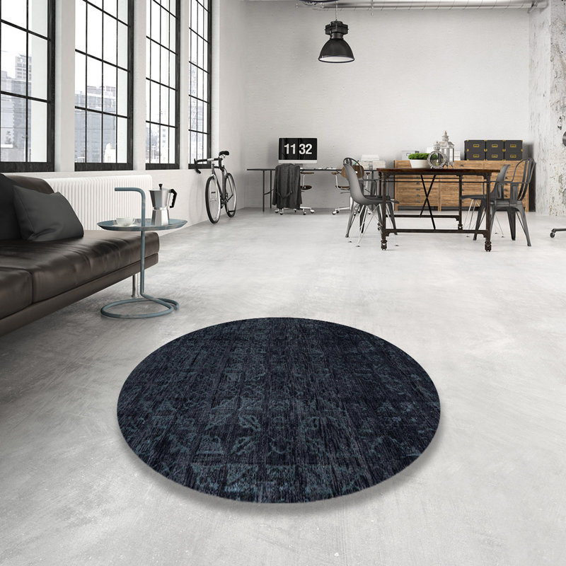 Abstract Indoor Rug, Round 7'