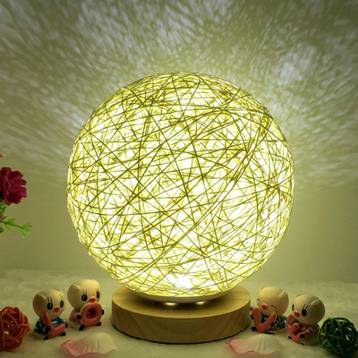 Lampe de table de chevet à chargement 3D 3D USB