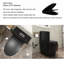 Toilette allongée 1 pièce à double chasse 1,1 / 1,6 GPF avec siège noir mat inclus
