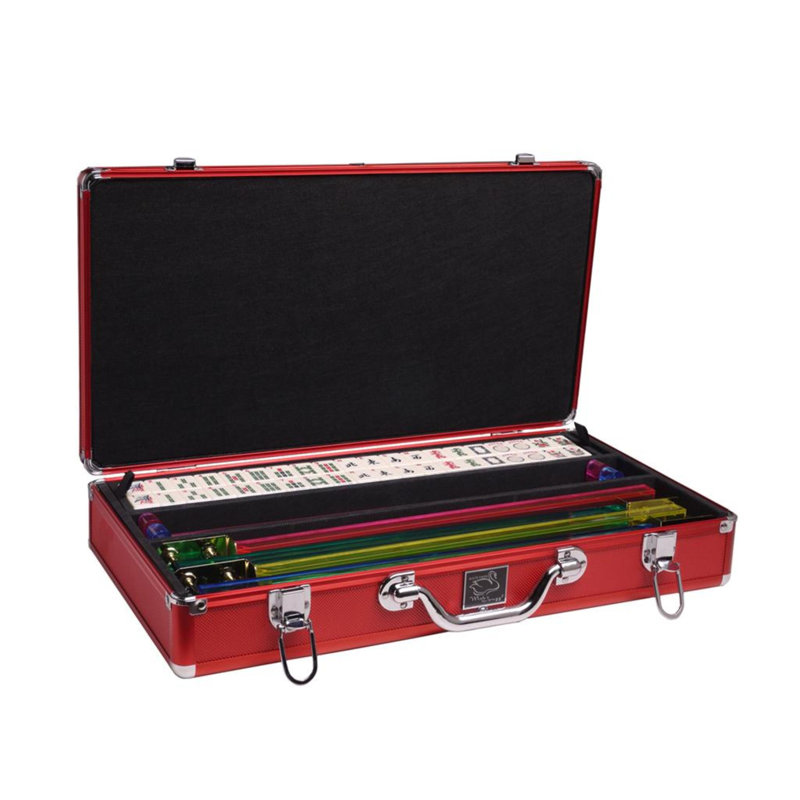 Ensemble de mahjong, Ivoire/rouge