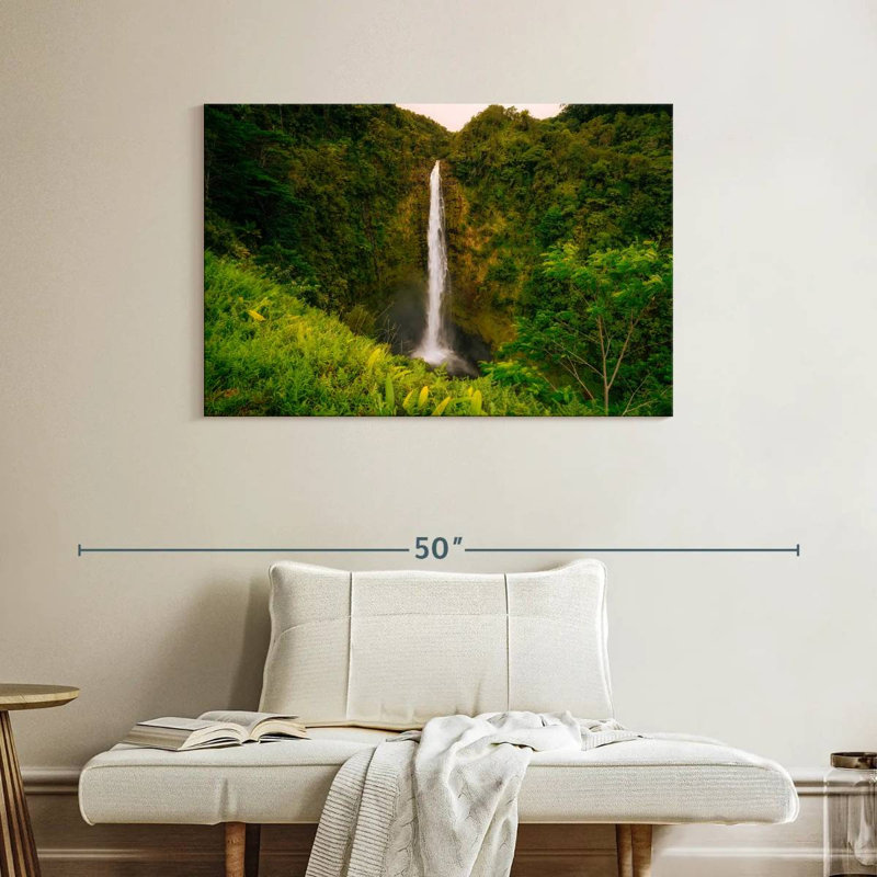 Paysage d'une cascade d'Alvord Akaka, H 26 po x l 39 po