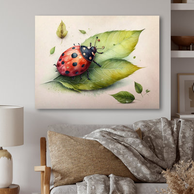 " Ladybug On A Leaf "