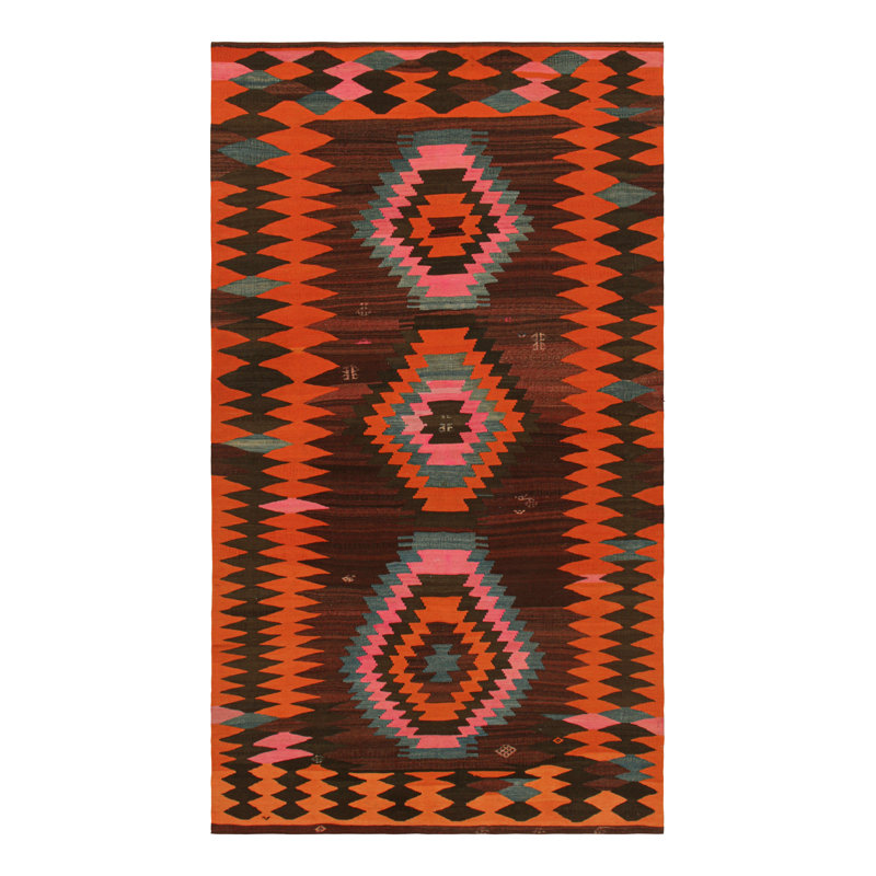 One-of-a-Kind 5'0" X 9'2" 1950s Wool Area Rug