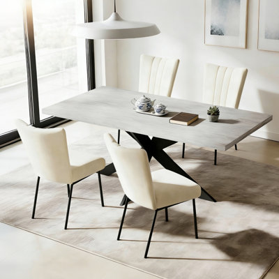 Ensemble de salle à manger Bourke Modern Kitchen, table de salle à manger extensible avec chaises rembourrées (1 table et 4 chaises)