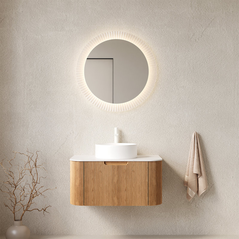 Meuble-lavabo pour salle de bain 30 po Dina, Brun, 30", Blanc