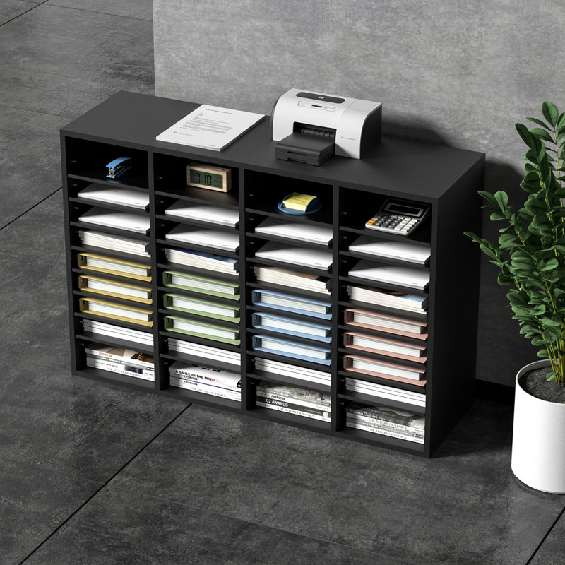 Xeni 39.3'' Wide File Cabinet, Black