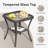 2-Person Outdoor Patio Conversation Rattan Seating Group With 2 Ottomans,2 Swivel Chairs and Red Cushions-1242369766