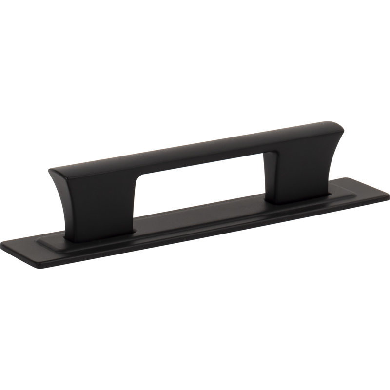 Zander 12" Center To Center Bar Pull, 3 3/4", Matte Black