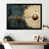 Impression noire sur toile encadrée sélectionné
