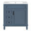 Meuble-lavabo 30 po avec lavabo en céramique-7752925