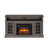 58" Fireplace TV Stand with Glass Door, Traditional American Country TV Stand with 23" Electric Heater, Large Home Entertainment Console Table for TV Up to 65'' for Living Room-259103380-259103338