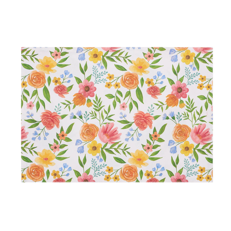 Spring Flora Bunny Cotton Placemat