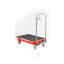 Chariot de table à levage hydraulique pour la manutention - capacité de 500 lb, levage de 28,5 po, patins antidérapants et 4 roues