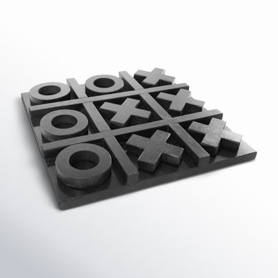 Marble Tic Tac Toe Decor Game Set