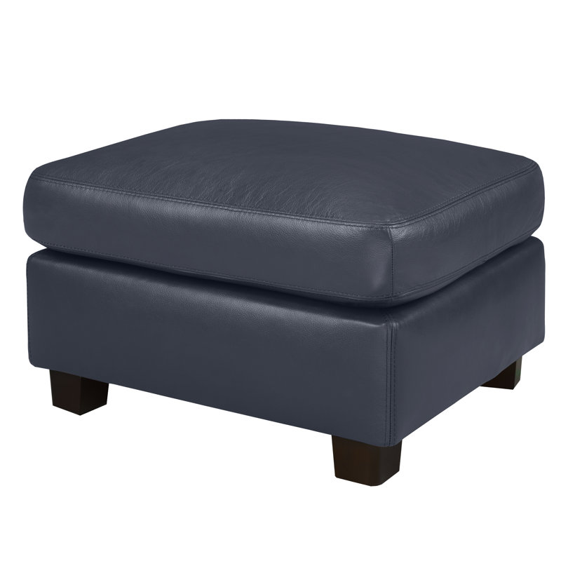 Repose-pieds Edgmon, Cuir bleu marine