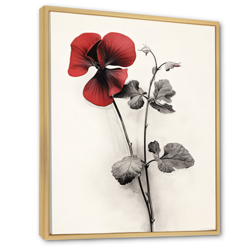 Red Violets Dreamer II, Cadre naturel flottant, H 20 po x l 12 po x P 1 po