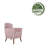 Arunjit Sherpa Fabric Accent Chair with Rubberwood Legs-1551377951