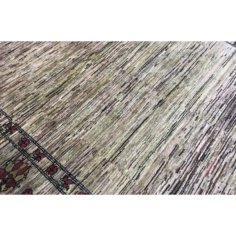 Tapis beige et beige noué à la main de haute qualité