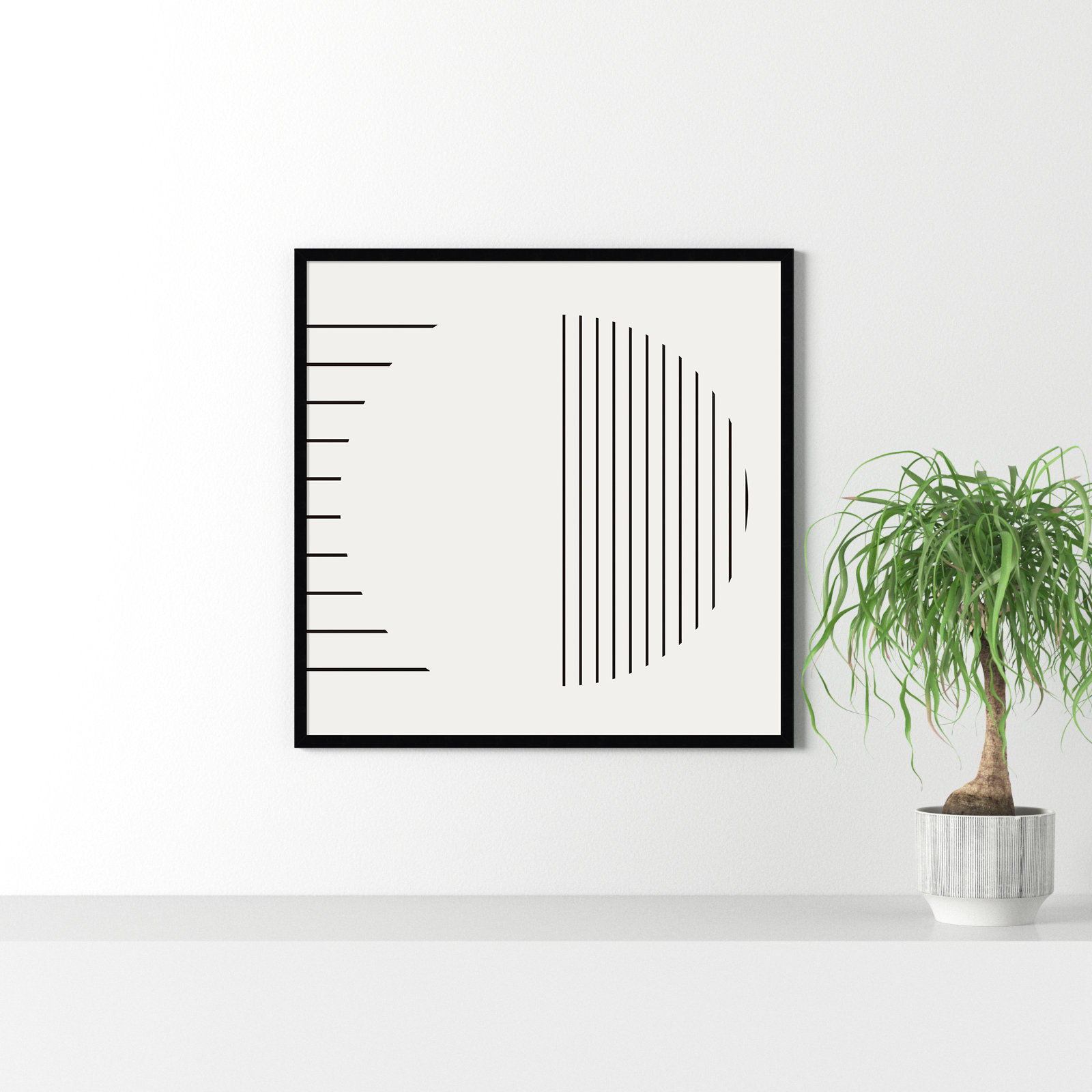 Modern Statement Stripes 1 by The Creative Bunch Studio, Black, 33" H x 33" W x 1" D