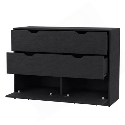 Commode 4 tiroirs avec 2 armoires Dillon