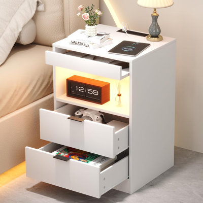 40cm W Manufactured Wood Bedside Table