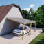 Bardh Wooden Carport Canopy - Felt Shingle Roof