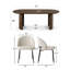 Ensemble de table de salle à manger 79 "pour 6 personnes avec chaises rembourrées 79" (7 pièces)-131081392