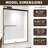 50-54" W X 72" H Double Sliding Shower Door, Framed Shower Glass Door with 1/4" (6mm) Clear Tempered Glass, Matte Black  Finish Shower Doors with Towel Bar, Reversible Installation-122480977