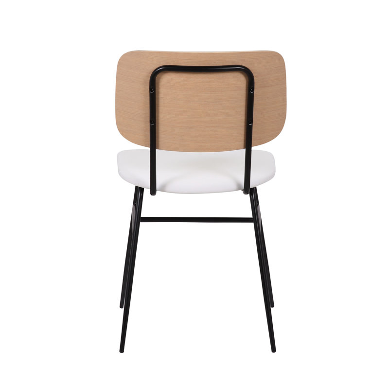 Arbela 18.89'' H Polyurethane Upholstered Side Chair, White